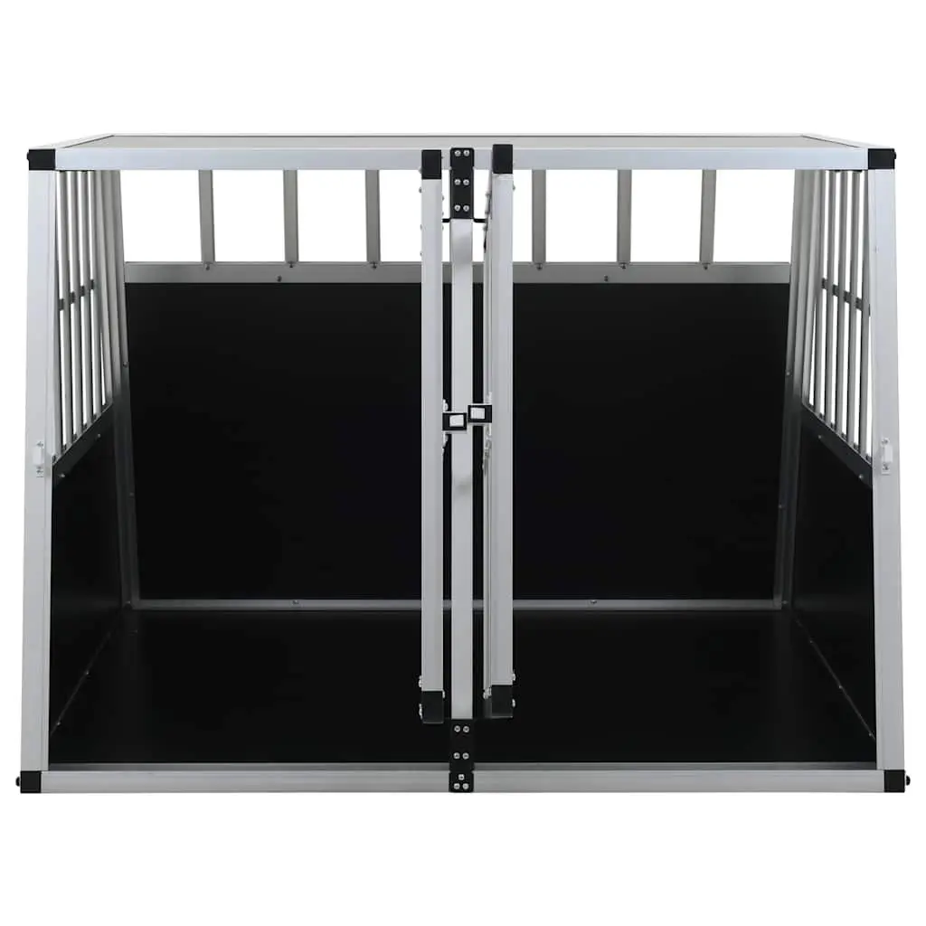 Dog Cage Aluminium MDF 94x88x69cm Silver