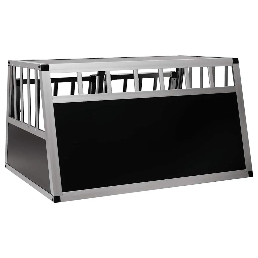 Dog Cage Aluminium 89x69x50 cm Silver