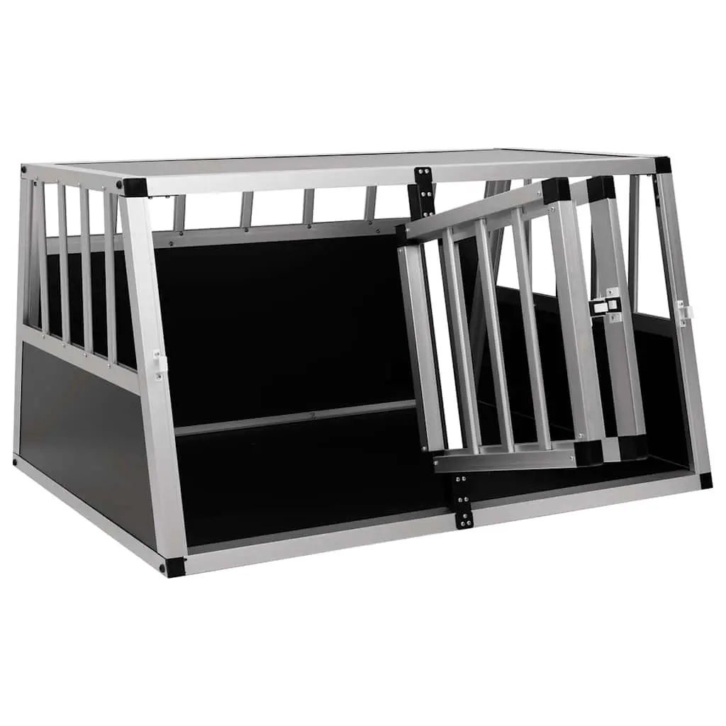 Dog Cage Aluminium 89x69x50 cm Silver