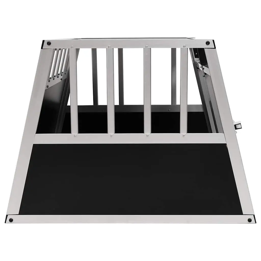 Dog Cage Aluminium 89x69x50 cm Silver