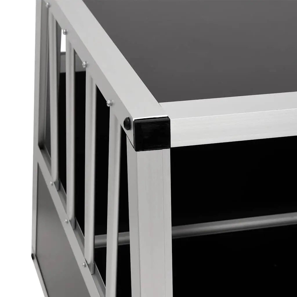 Dog Cage Aluminium 89x69x50 cm Silver