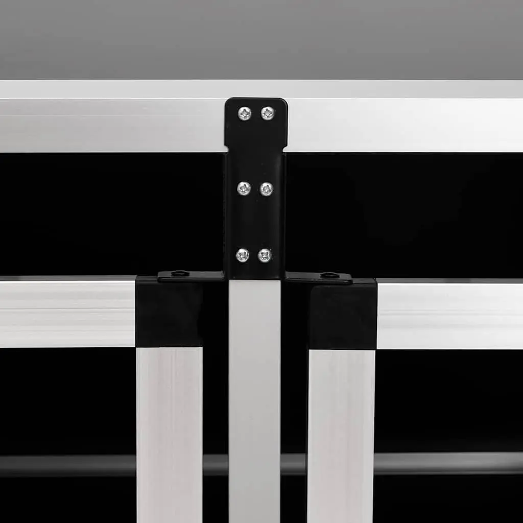 Dog Cage Aluminium 89x69x50 cm Silver