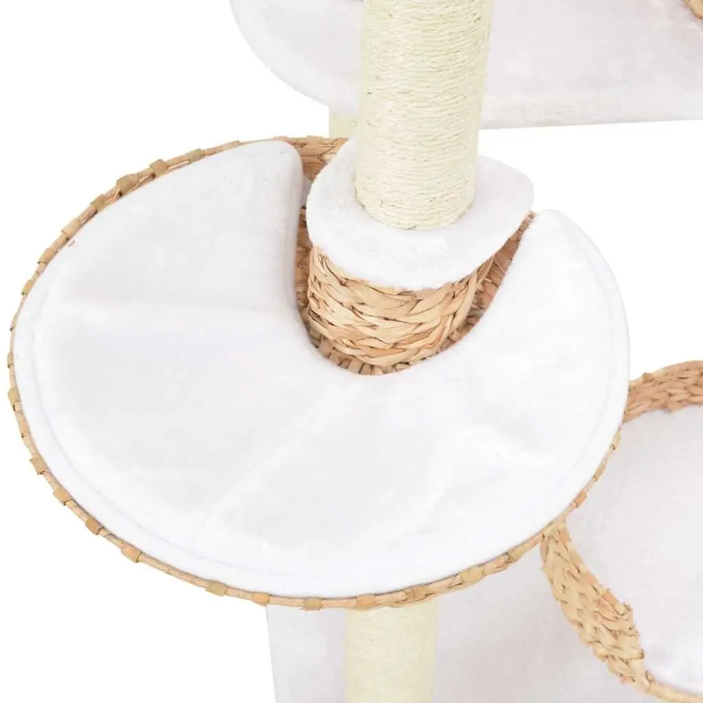 Cat Tree with Sisal Scratching Post Seagrass Brown Perch Climb Relax House