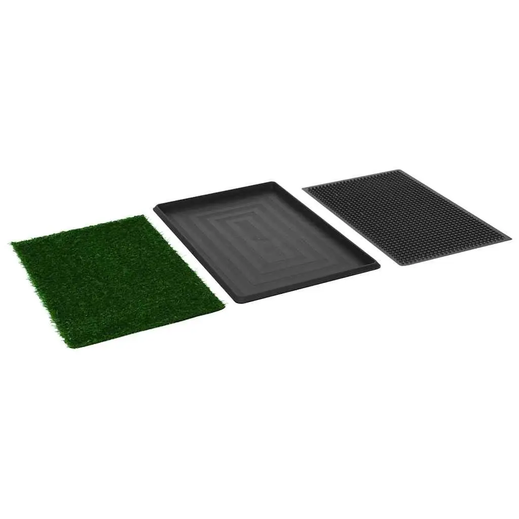 Pet Training Toilet with Turf Grass Mat, 2 Pack
