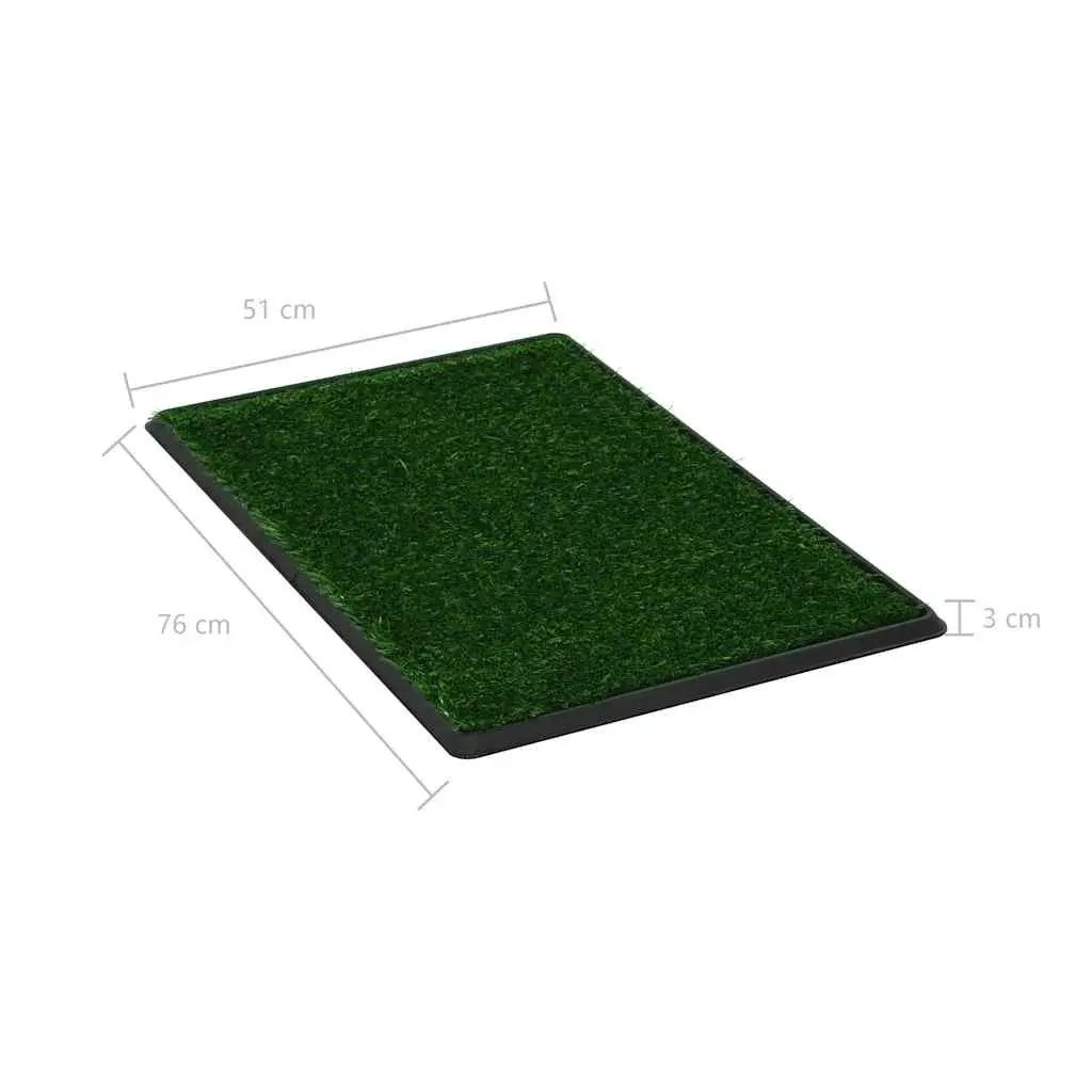 Pet Training Toilet with Turf Grass Mat, 2 Pack