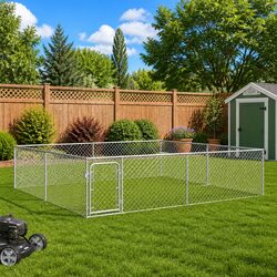 Heavy-Duty Outdoor Dog Kennel with Galvanised Steel Frame