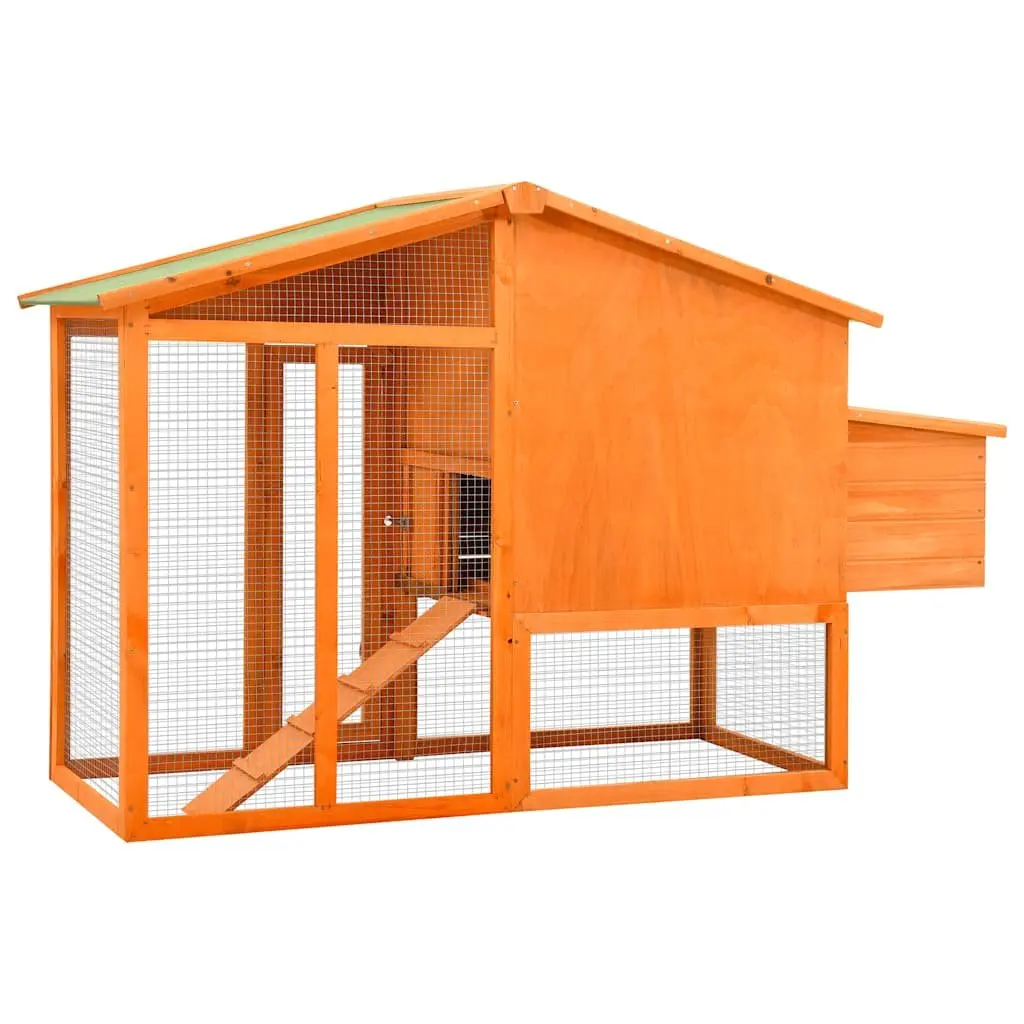 Chicken Coop Nest Box with Large Galvanised Run