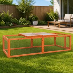 Sturdy Wooden Rabbit Hutch Outdoor Enclosure 183cm