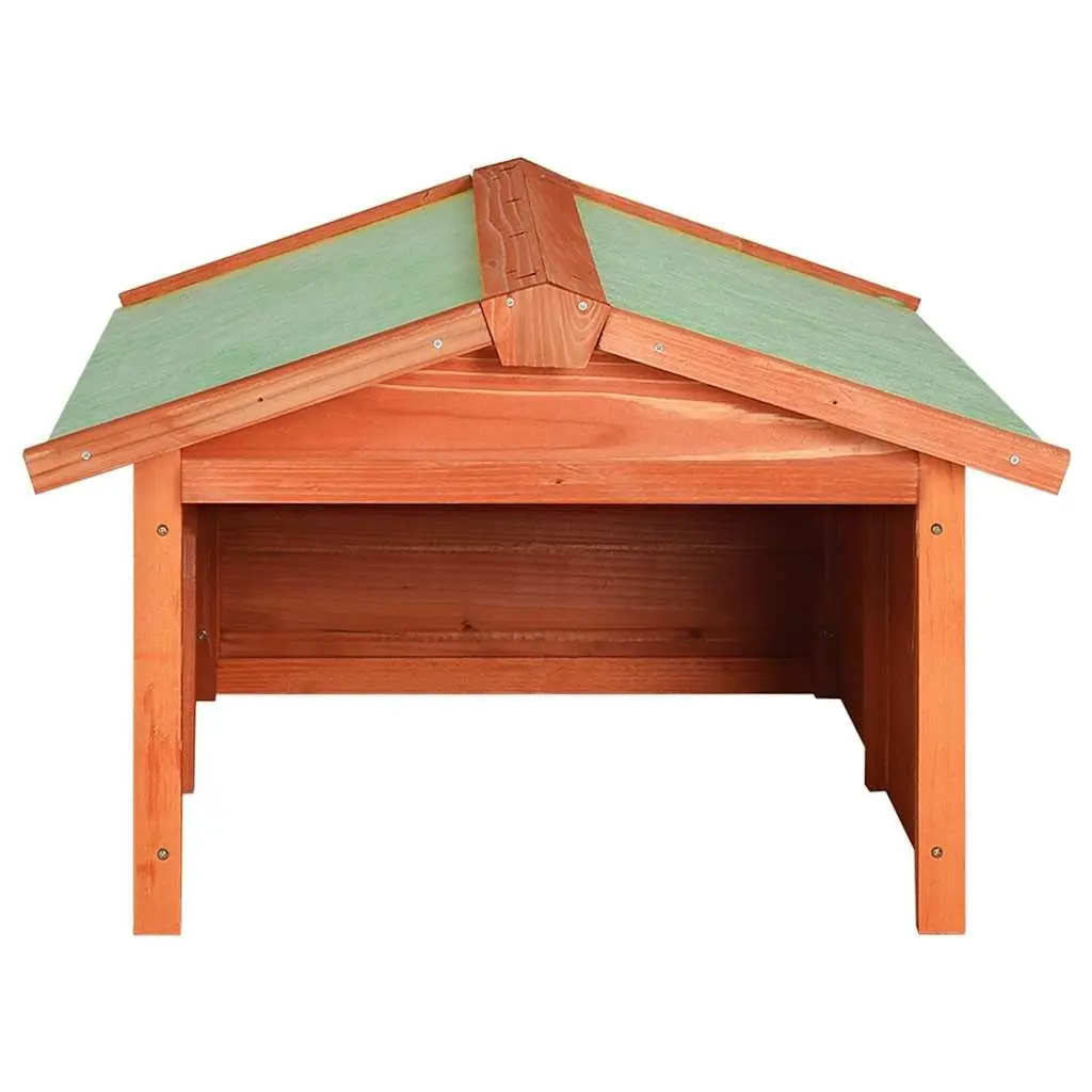 Robotic Lawn Mower Garage Wooden Shelter Outdoor Protection Cover 72 x 87 x 50 cm Brown