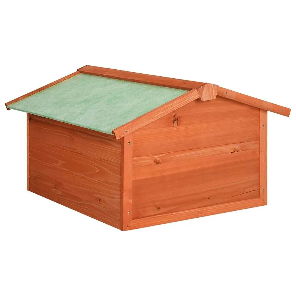 Robotic Lawn Mower Garage Wooden Shelter Outdoor Protection Cover 72 x 87 x 50 cm Brown