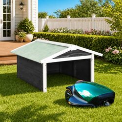 Premium Firwood Robotic Lawn Mower Garage 72x87x50cm