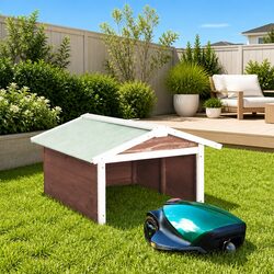 Wooden Shelter for Robotic Lawn Mower - Durable Garage