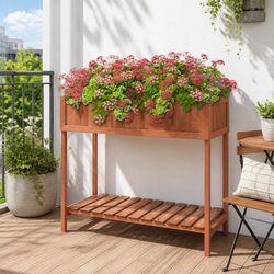 Wooden Herb Planter Garden Raised Outdoor Pots Balcony Patio Flowers Growing Box