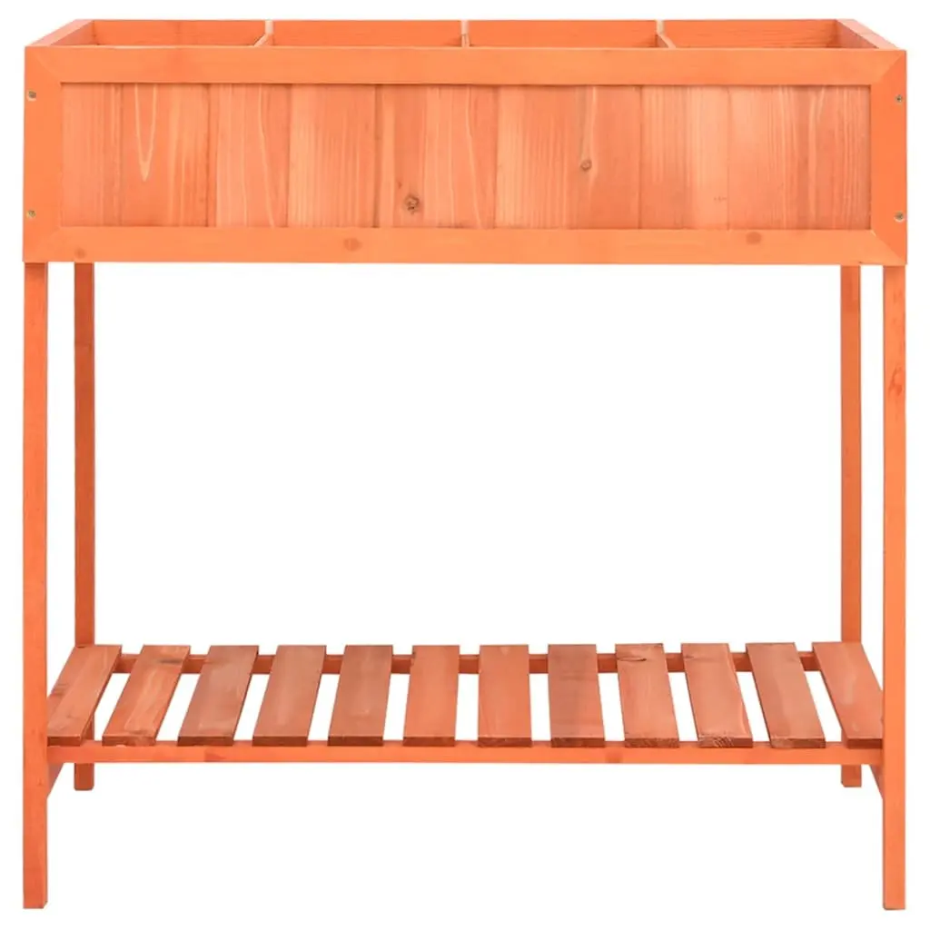 Wooden Herb Planter Raised Garden Box Solid Firwood 80 x 60 x 80 cm Brown