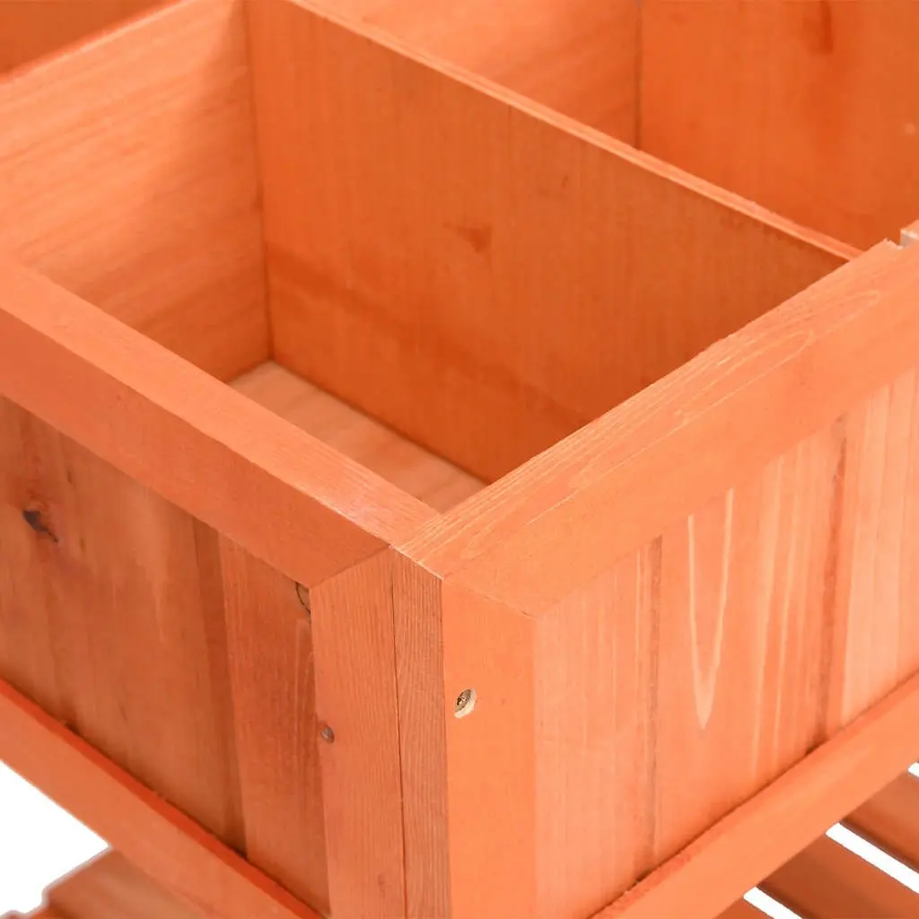 Wooden Herb Planter Raised Garden Box Solid Firwood 80 x 60 x 80 cm Brown