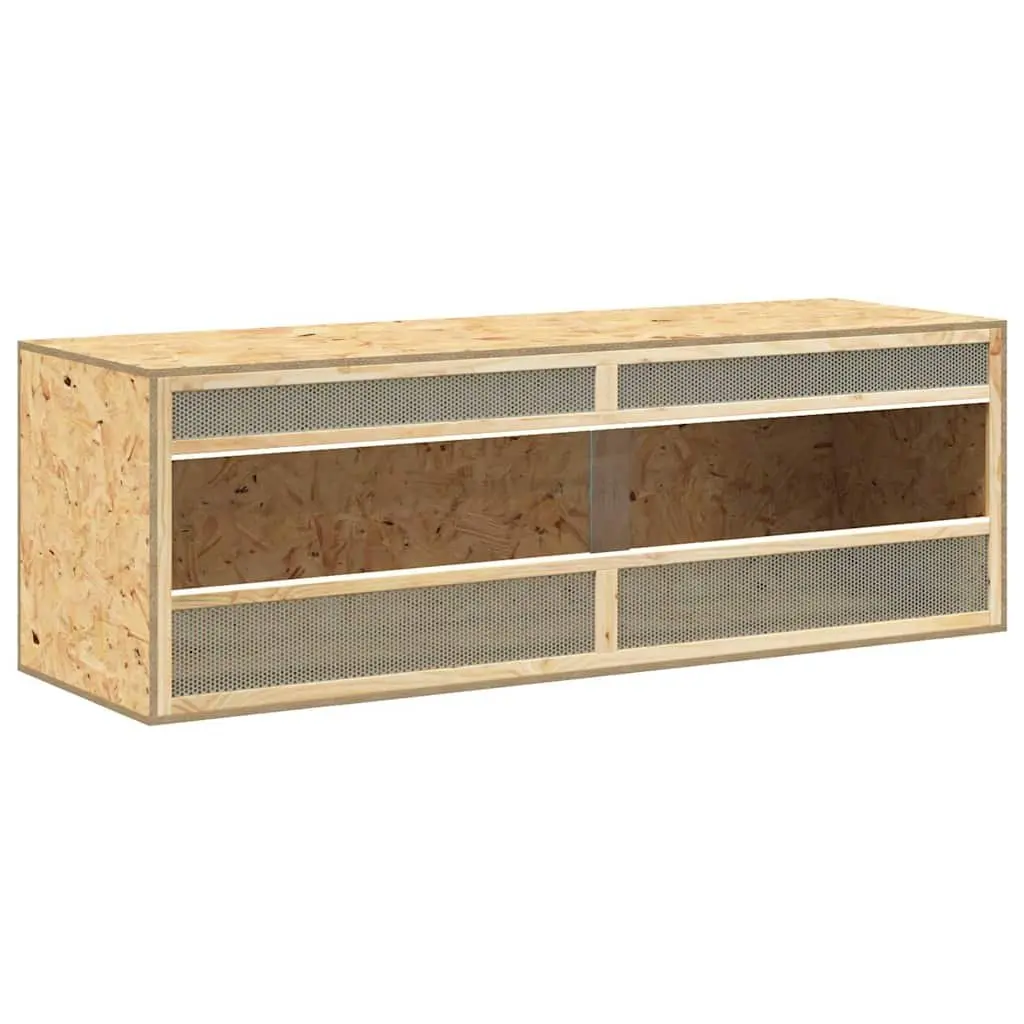 Small Animal Terrarium Glass Front Engineered Wood 144 x 46 x 48 cm Multicolour