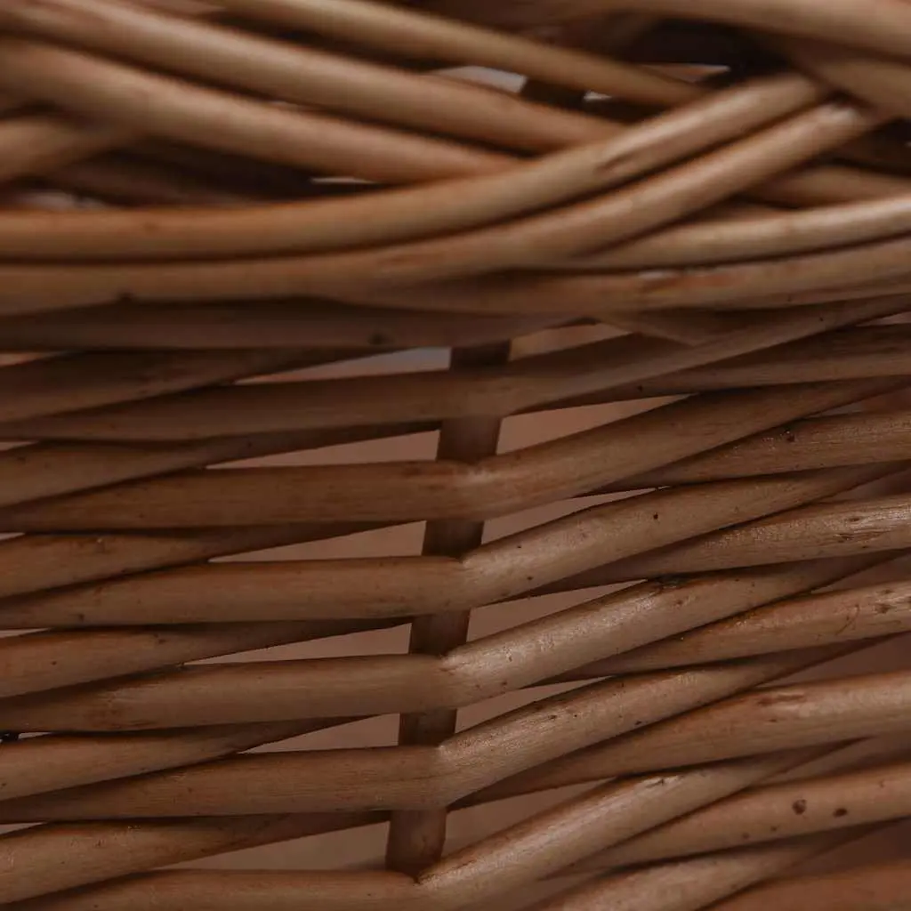 Bicycle Front Basket Natural Willow 50 x 45 x 35 cm Brown