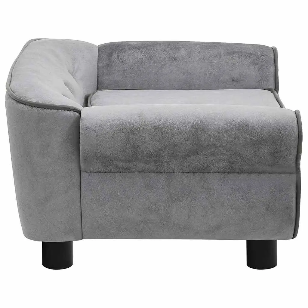 Dog Sofa Plush 72x45x30 cm Grey