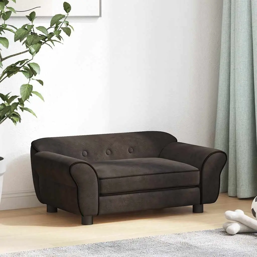 Dog Sofa Plush Cushion Brown 72 x 45 x 30 cm