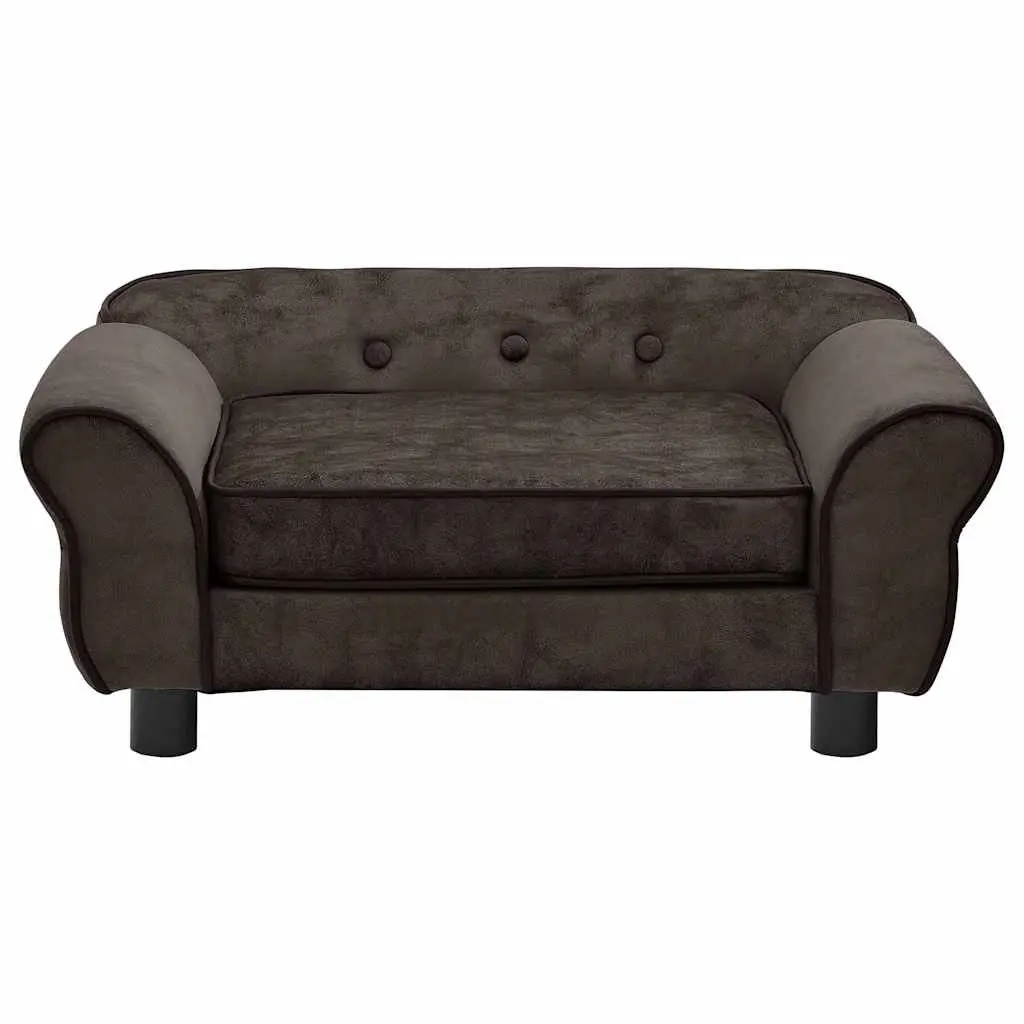 Dog Sofa Plush Cushion Brown 72 x 45 x 30 cm