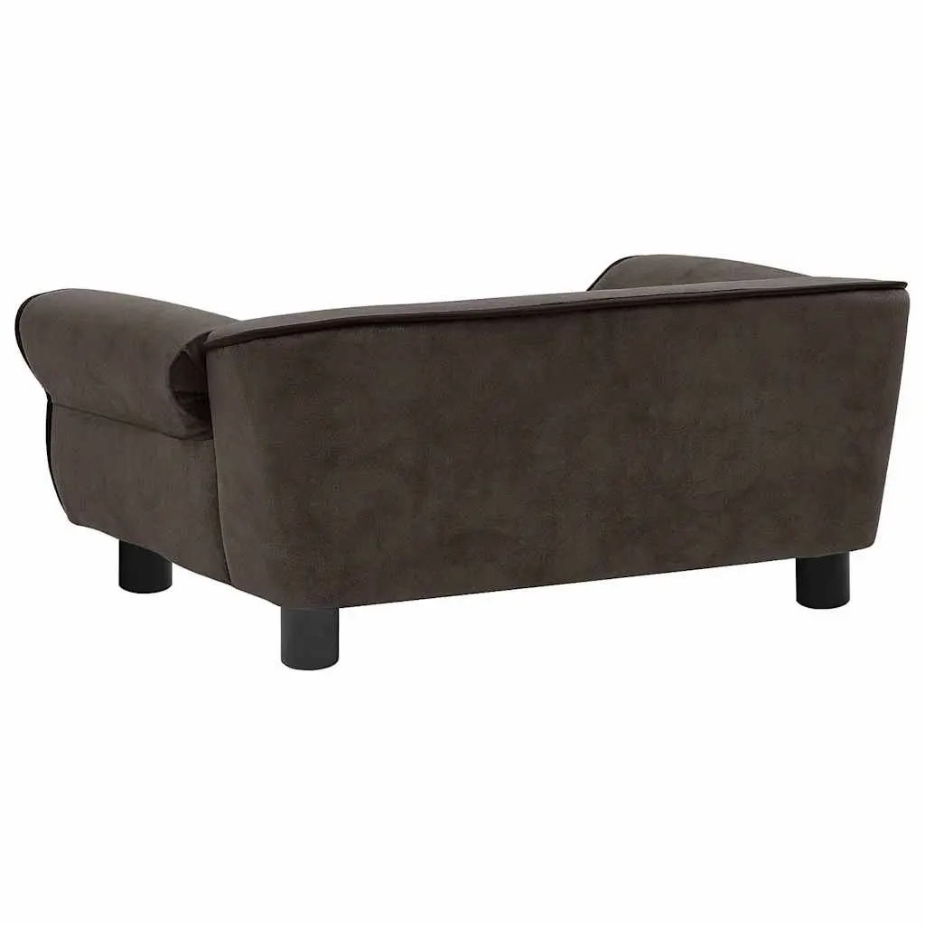 Dog Sofa Plush Cushion Brown 72 x 45 x 30 cm