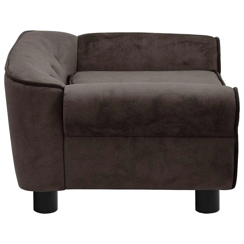 Dog Sofa Plush Cushion Brown 72 x 45 x 30 cm