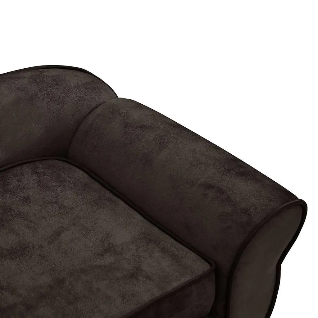 Dog Sofa Plush Cushion Brown 72 x 45 x 30 cm