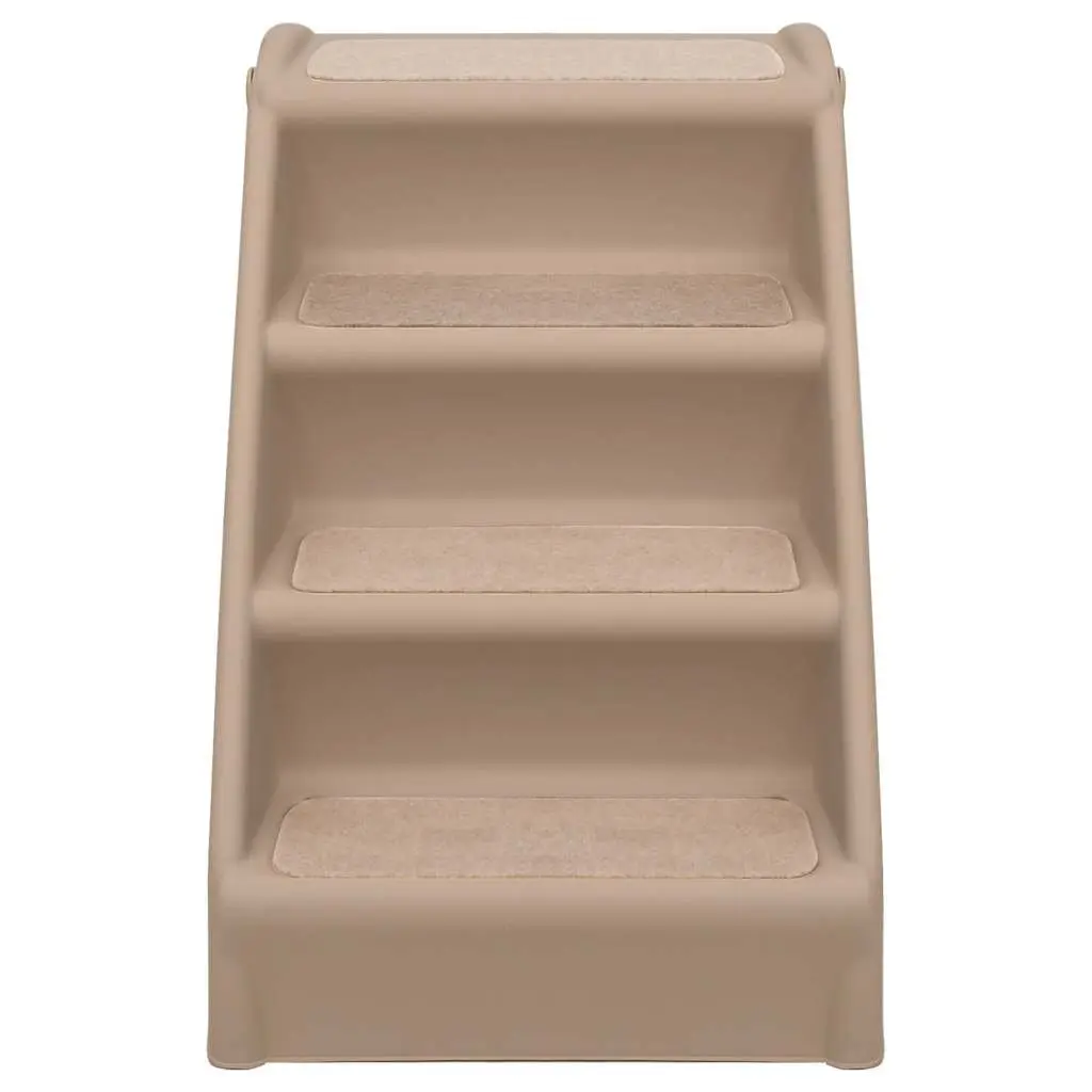 Folding Pet Stairs Brown 62 x 40 x 49.5 cm for Small Large Dogs Cats Bed Sofa Ramp Steps Ladder