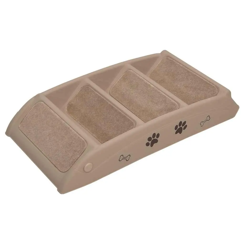 Folding Pet Stairs Brown 62 x 40 x 49.5 cm for Small Large Dogs Cats Bed Sofa Ramp Steps Ladder