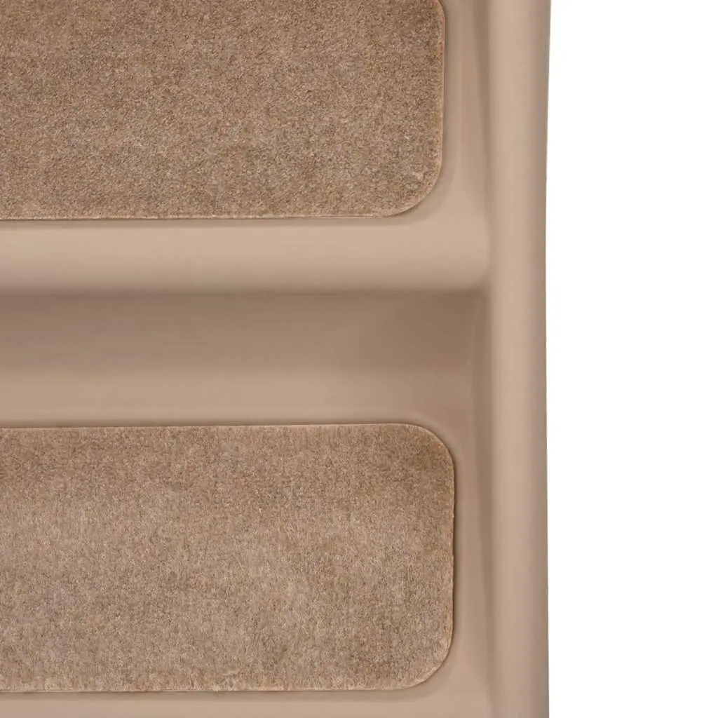Folding Pet Stairs Brown 62 x 40 x 49.5 cm for Small Large Dogs Cats Bed Sofa Ramp Steps Ladder