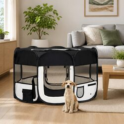 Portable Foldable Dog Playpen with Carrying Bag