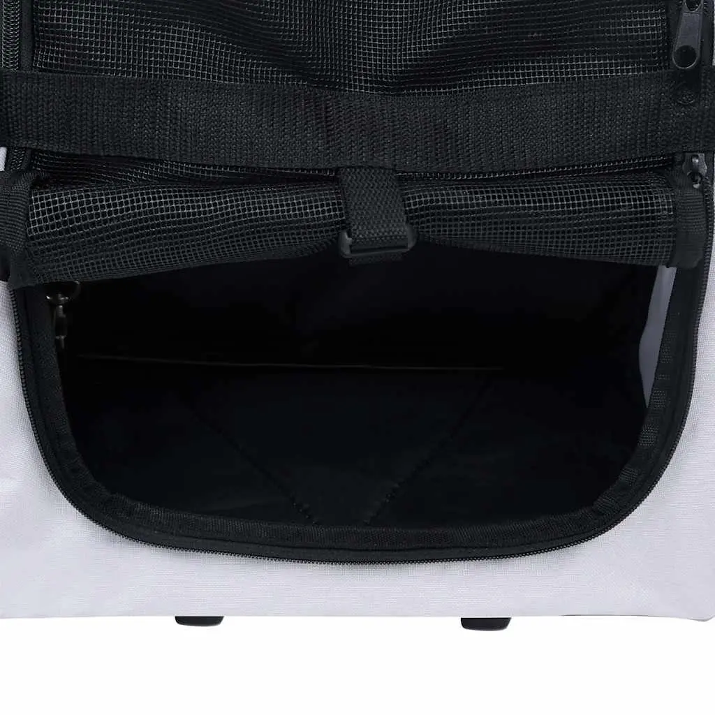 Grey Foldable Pet Trolley Carrier for Small Pets