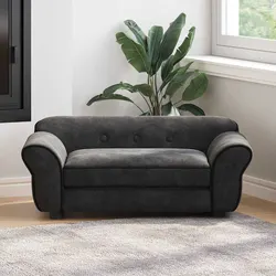 Durable Black Dog Sofa Bed for Small Pets