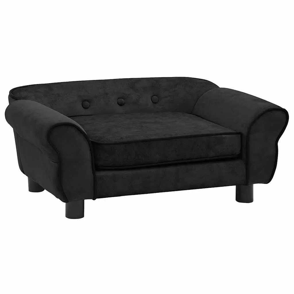 Dog Sofa Bed Plush Cushion Black Small Animals Cats