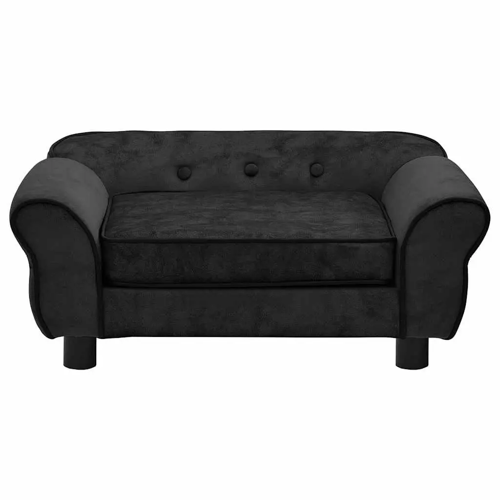 Dog Sofa Bed Plush Cushion Black Small Animals Cats