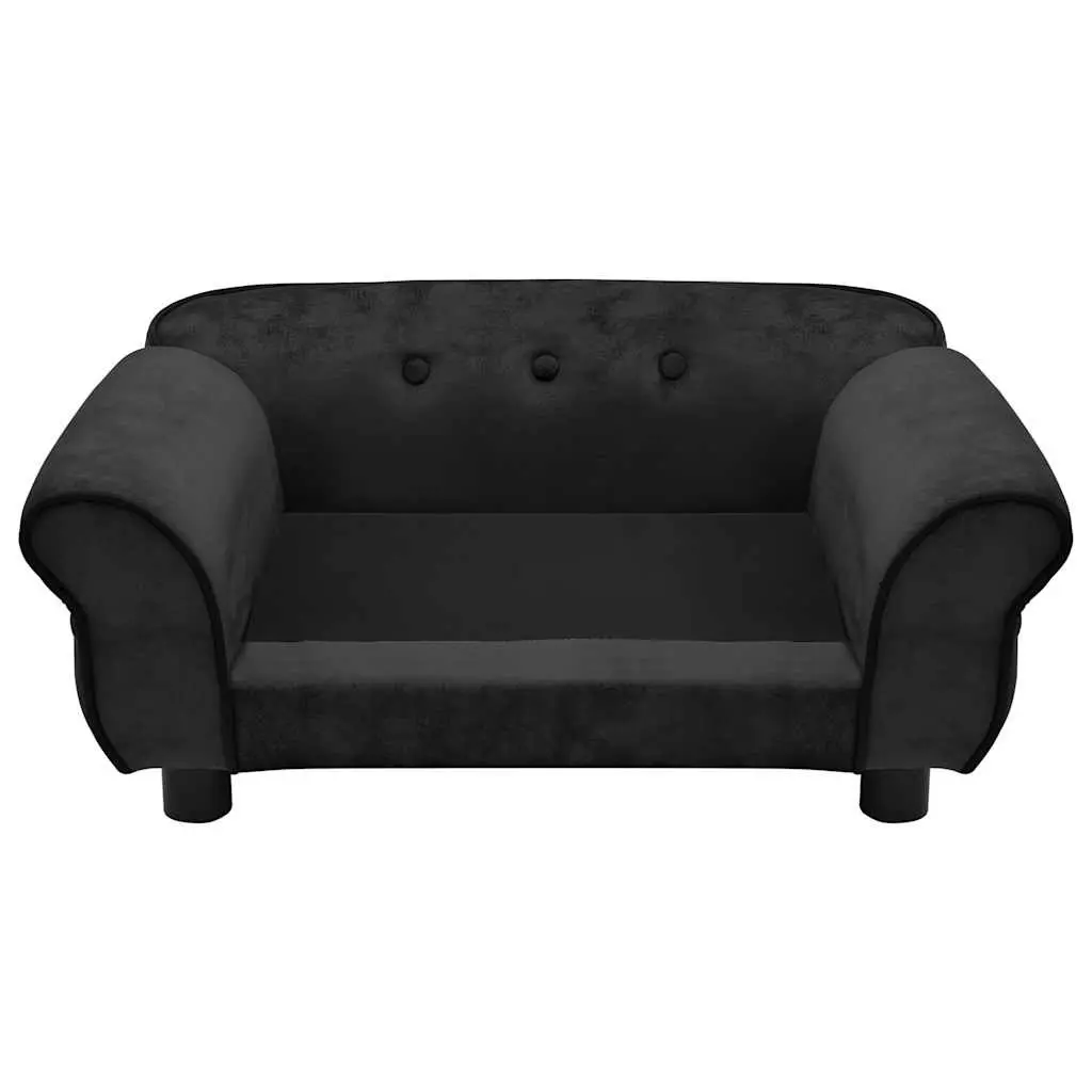 Dog Sofa Bed Plush Cushion Black Small Animals Cats