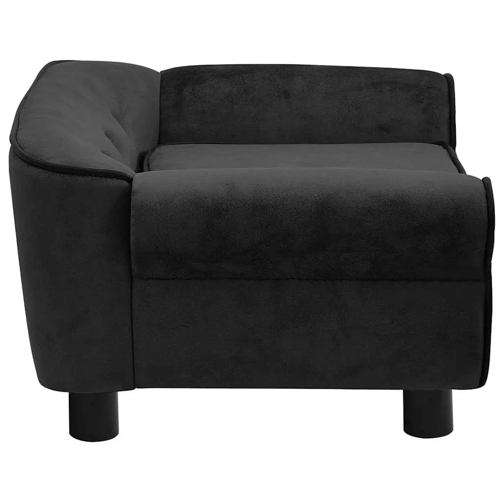Dog Sofa Bed Plush Cushion Black Small Animals Cats