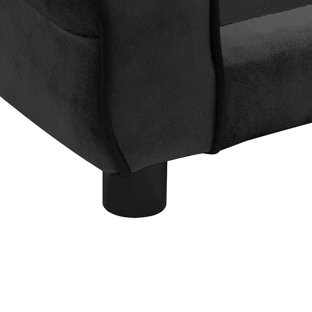 Dog Sofa Bed Plush Cushion Black Small Animals Cats