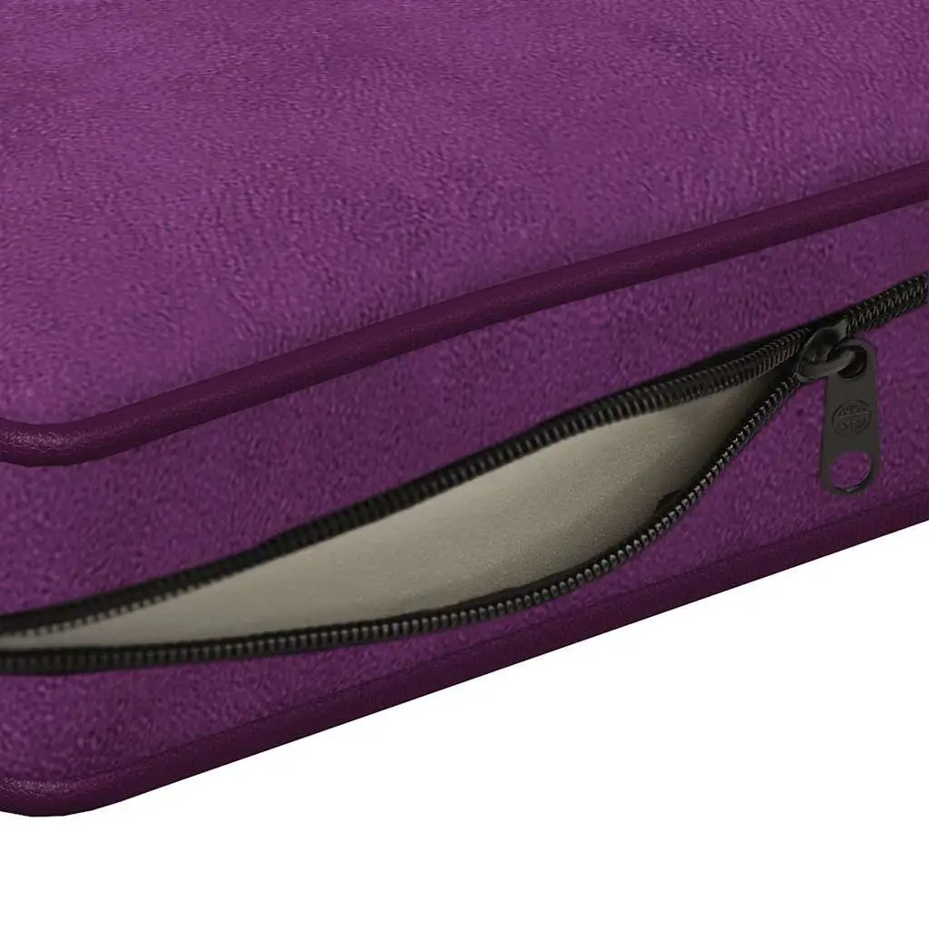 Dog Sofa Plush Cushion Wooden Frame Purple 72x45x30cm