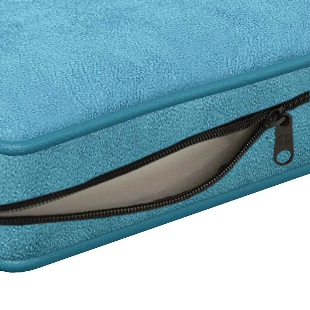 Dog Sofa Bed Wooden Frame Plush Cushion 72 x 45 x 30 cm Turquoise