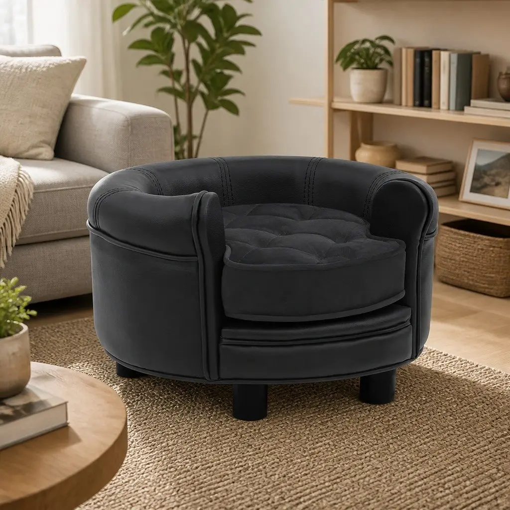 Dog Sofa Pet Bed for Small Animals in Grey
