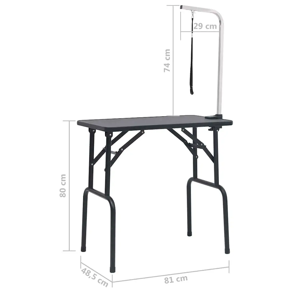Foldable Dog Grooming Table with Adjustable Arm