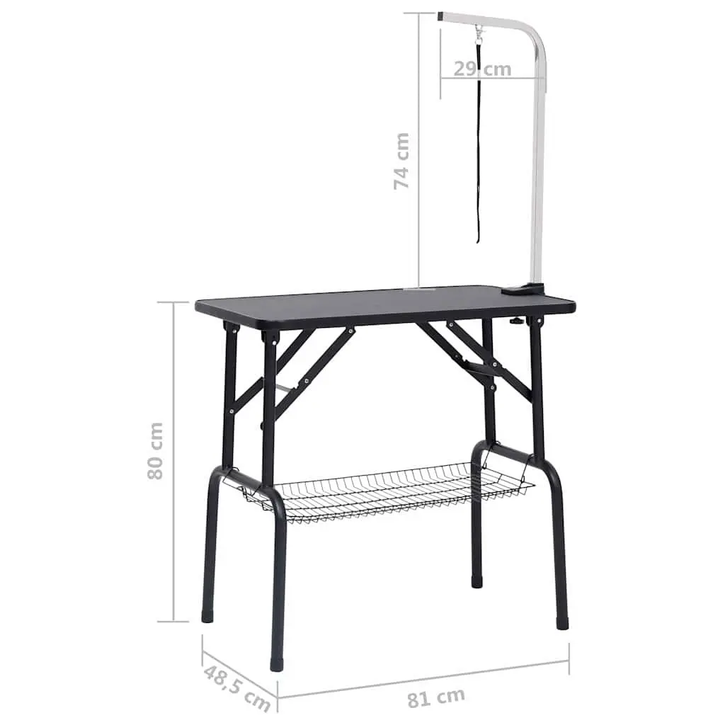 Adjustable Dog Grooming Table with Non-Slip Top