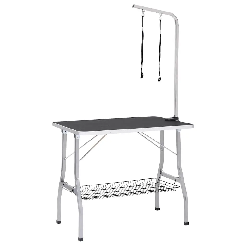 Adjustable Dog Grooming Table with Steel Support