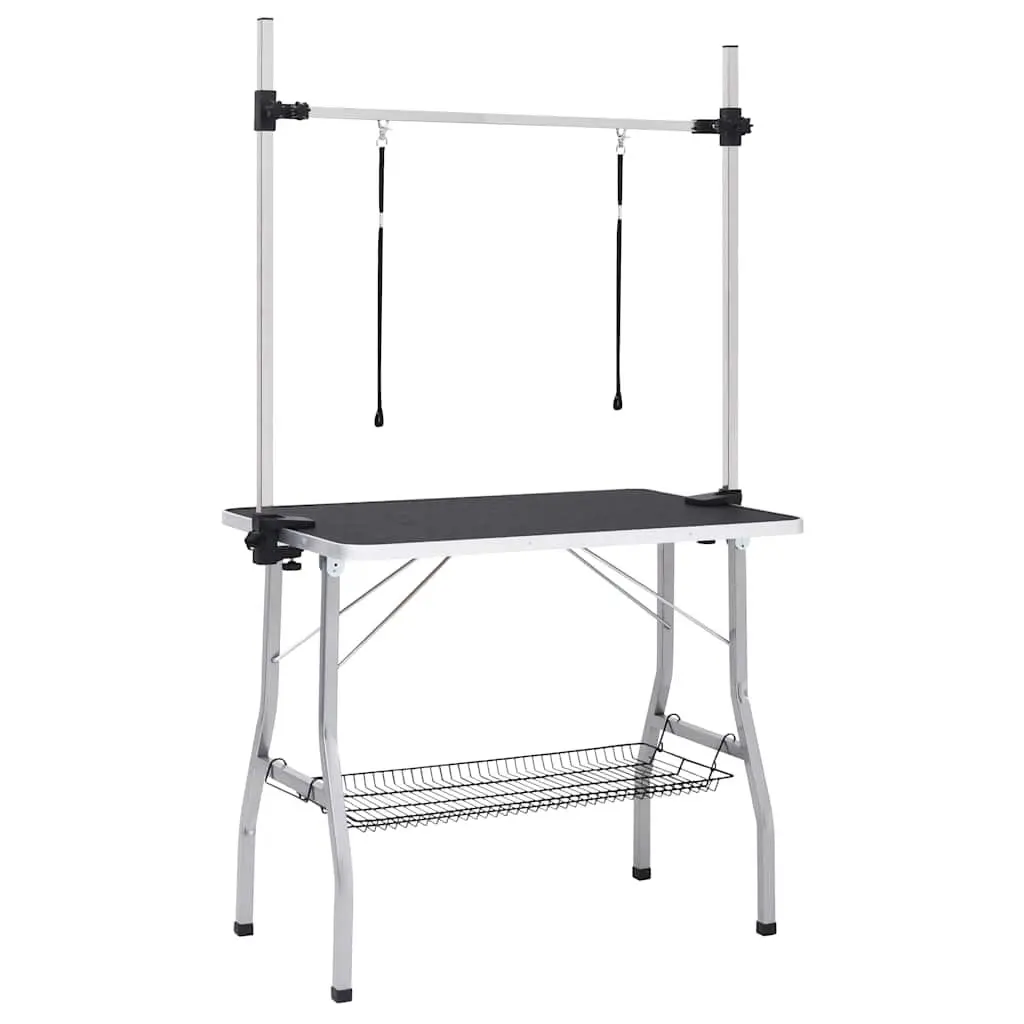 Adjustable Height Dog Grooming Table with Storage