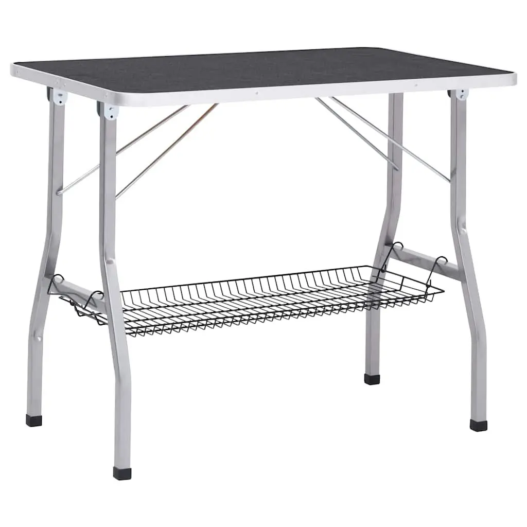 Adjustable Height Dog Grooming Table with Storage