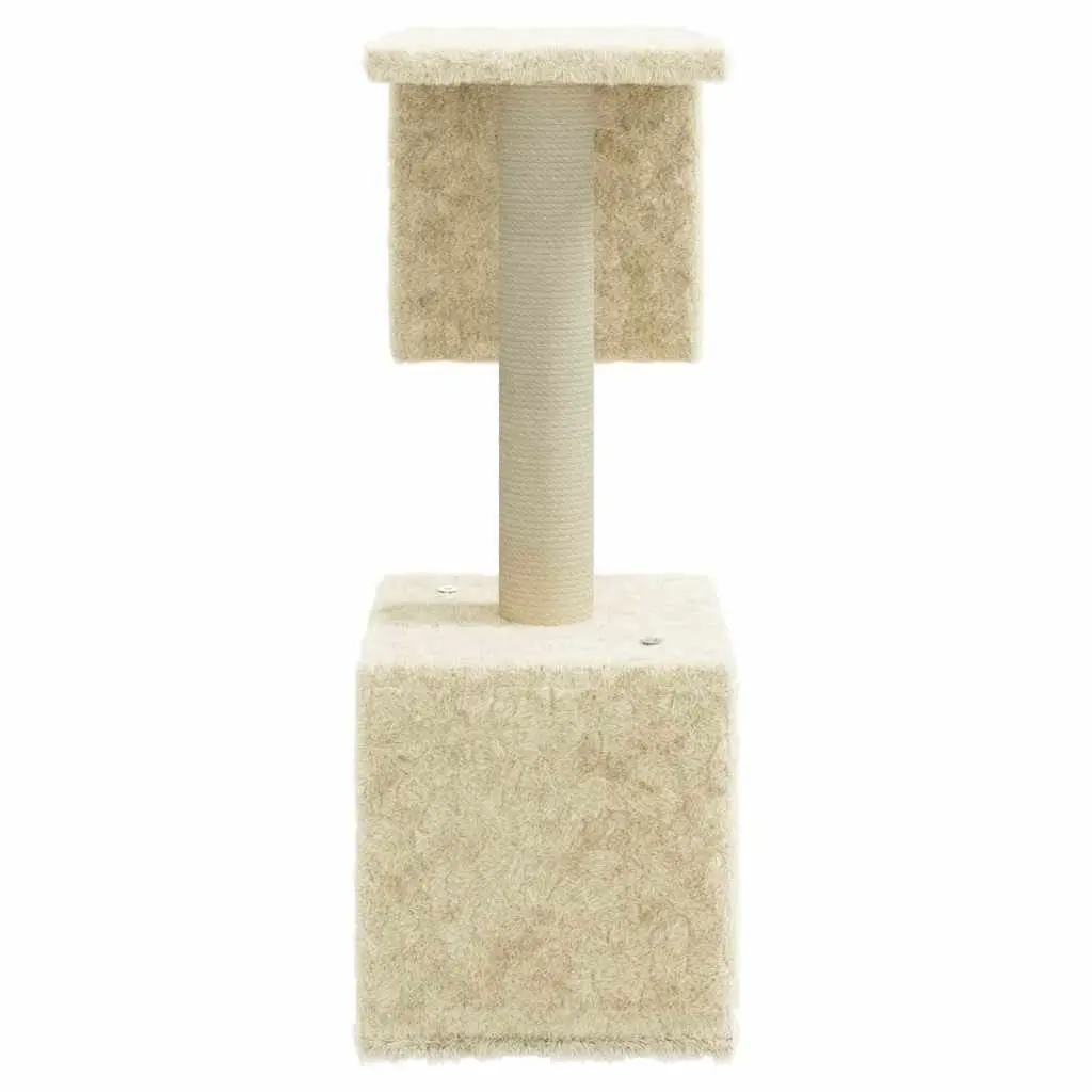 Cat Tree Scratching Posts Cream 60cm Climbing Perch House Platform Rest