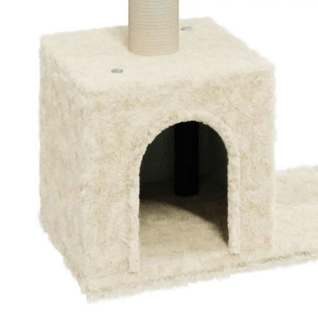 Cat Tree Scratching Posts Cream 60cm Climbing Perch House Platform Rest