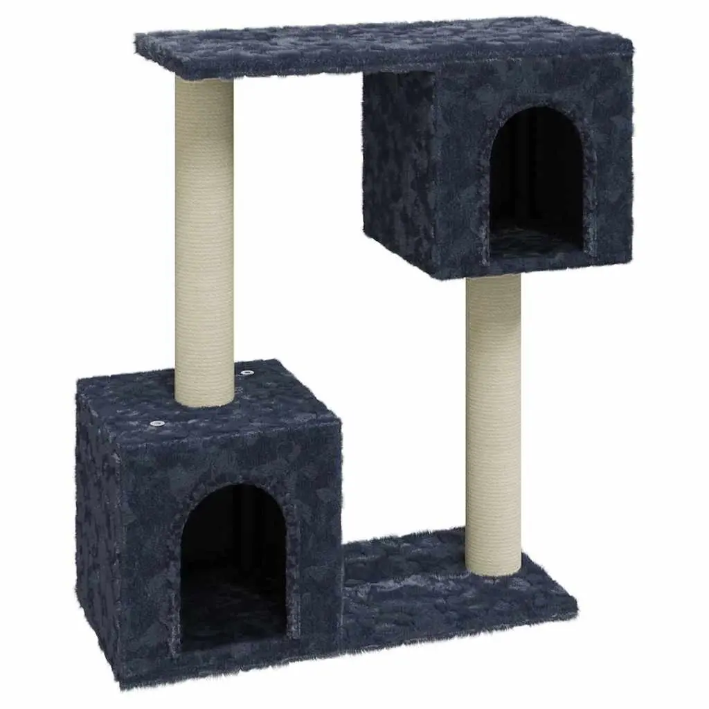 Dark Grey Cat Tree with Scratching Post and Platforms