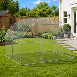 Galvanised Steel Outdoor Chicken Coop 3x2x2m Enclosure